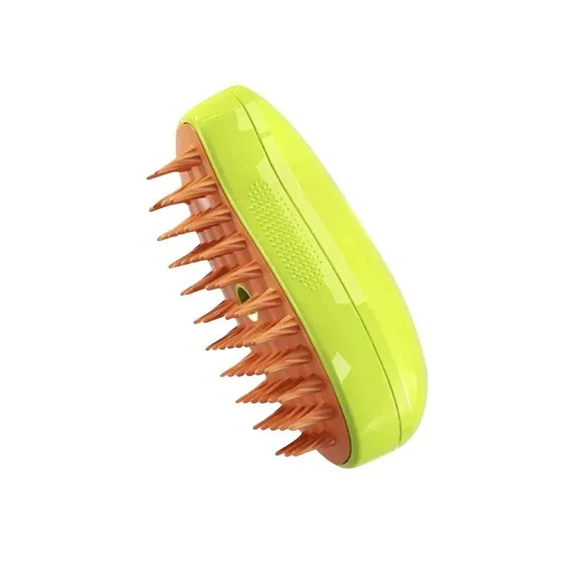 "3-in-1 Pet Steam Grooming Brush – Clean, Massage & Remove Hair."