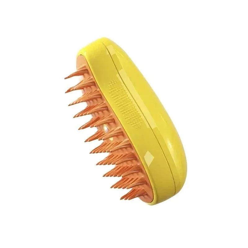 "3-in-1 Pet Steam Grooming Brush – Clean, Massage & Remove Hair."
