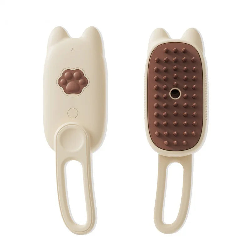 "3-in-1 Pet Steam Grooming Brush – Clean, Massage & Remove Hair."